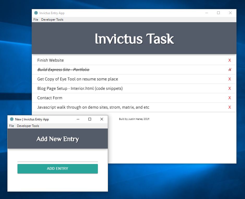 Invictus Entry App